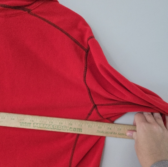 Columbia Men’s Red 1/4 Zip Fleece Pullover Size L - Picture 5 of 8